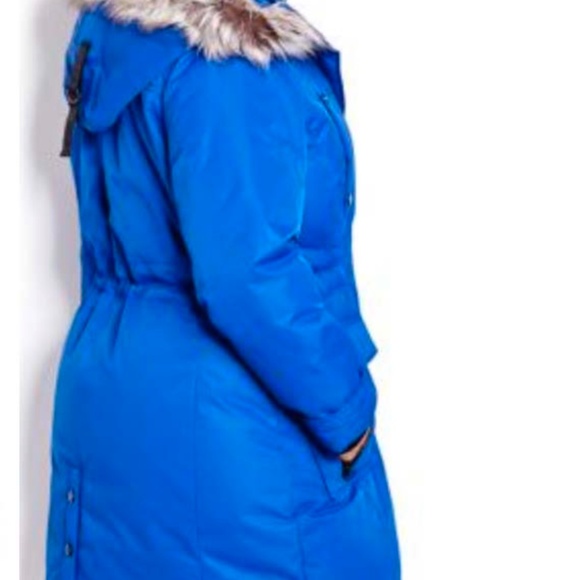 COAT, PARKA, LAPIS (Blue), SIZE 4X, FRONT ZIP, DETACHABLE HOOD, LOTS OF POCKETS, - Picture 4 of 9